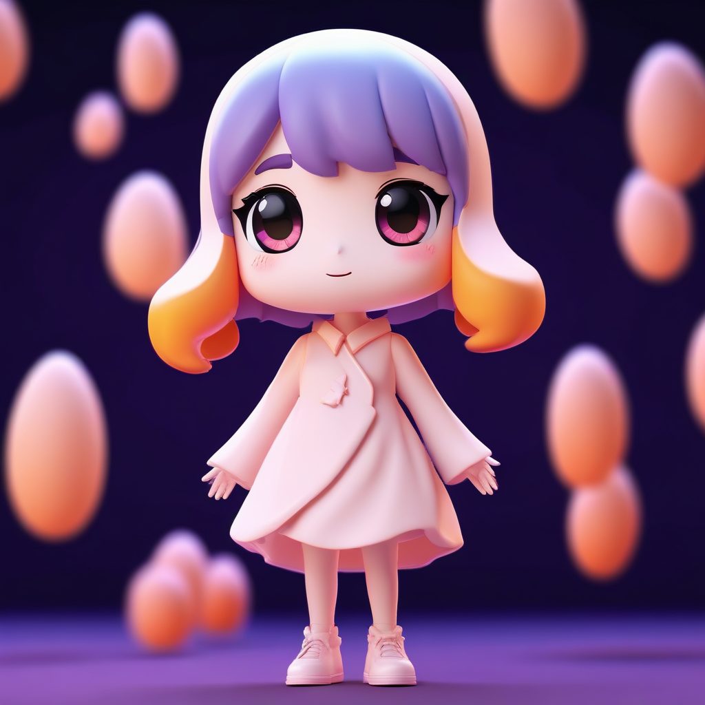 👻万圣节甜心！Q版小幽灵少女全身像提示词 | 盲盒主题头像