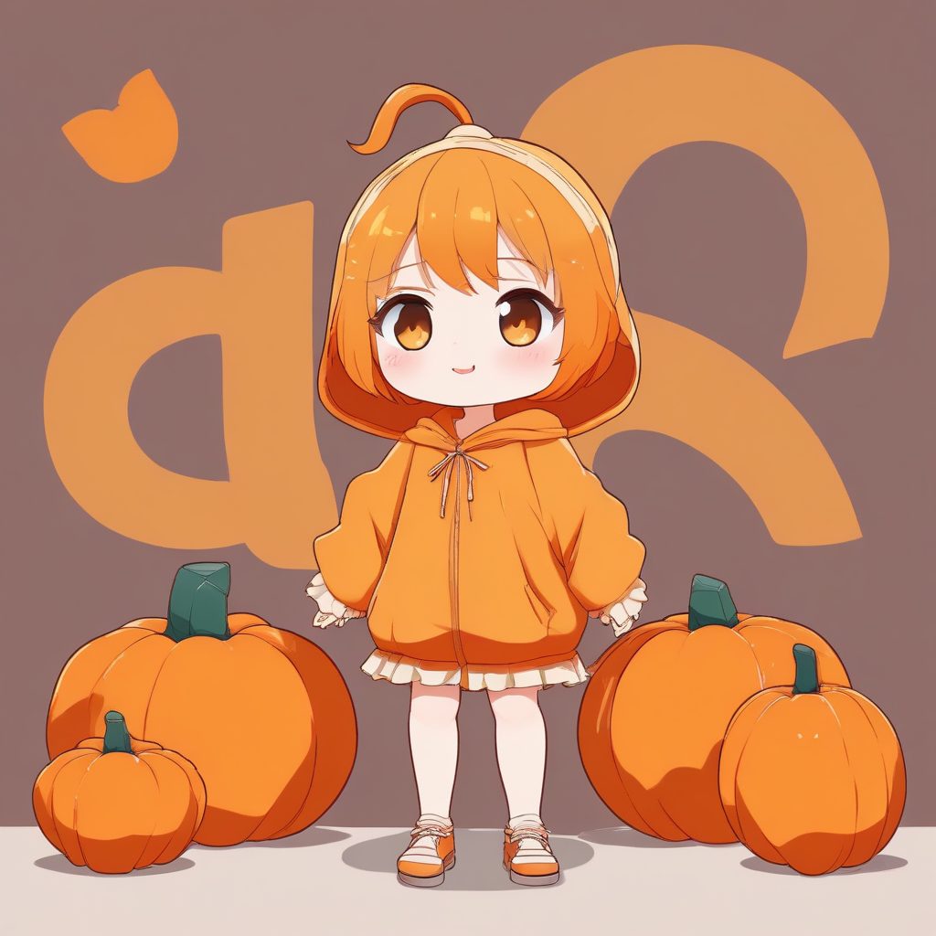 🎃万圣节限定！俏皮南瓜Q版全身像，搞怪头像生成！