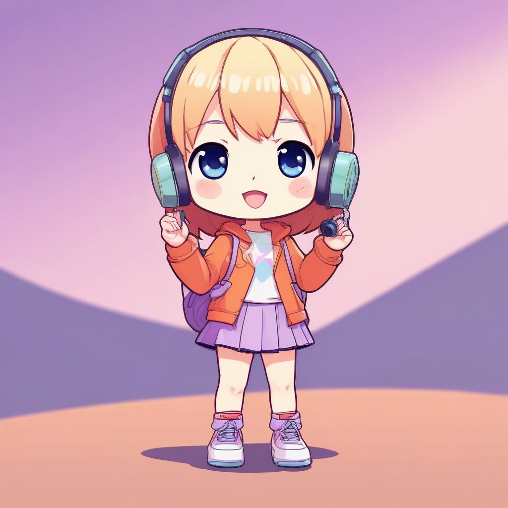 🤳网红Vlogger Q版！直播带货一个可爱时尚Q版动漫人物，表情动作丰富，互动感超强头像公式