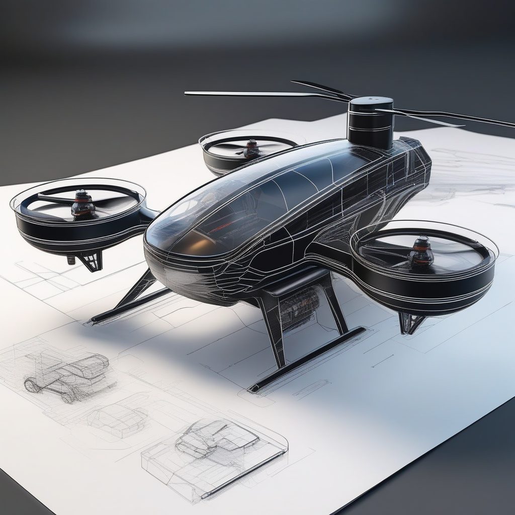 未来概念交通工具手绘：AI生成工业设计草图渲染教程