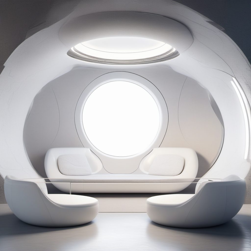 未来感家装指南：AI生成零重力冥想室的极简温馨设计