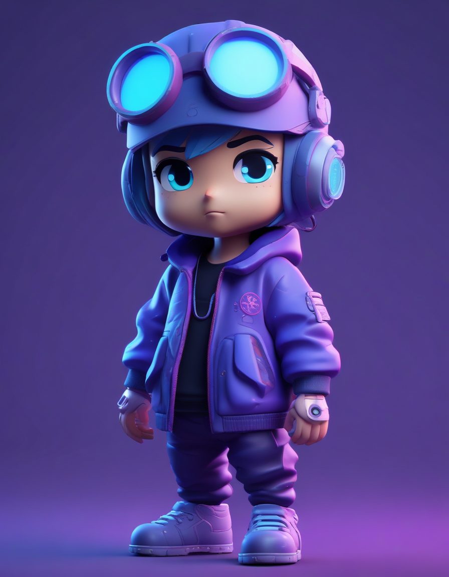 🚀未来机械Chibi | 赛博朋克风Q版全身像，高细节AI生成