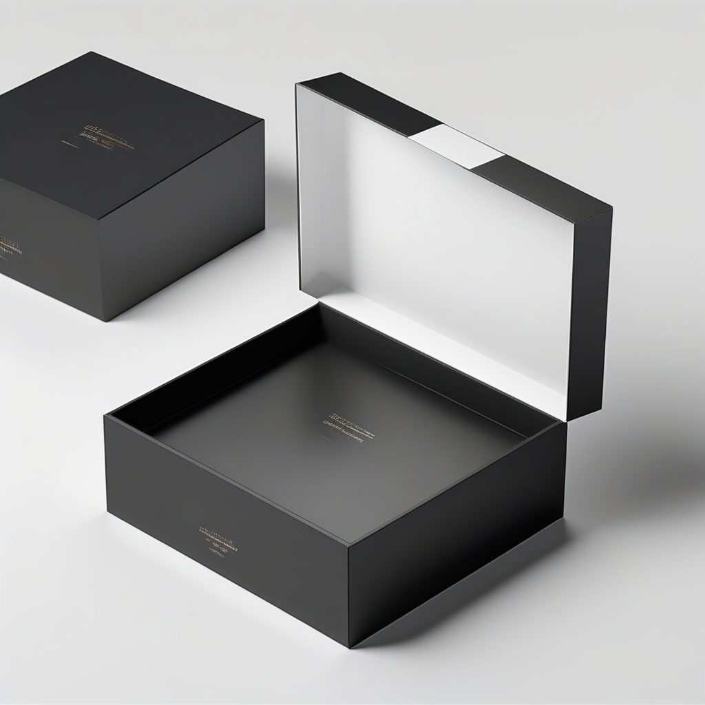 未来科技感：极简风电子产品开箱体验3D包装渲染图