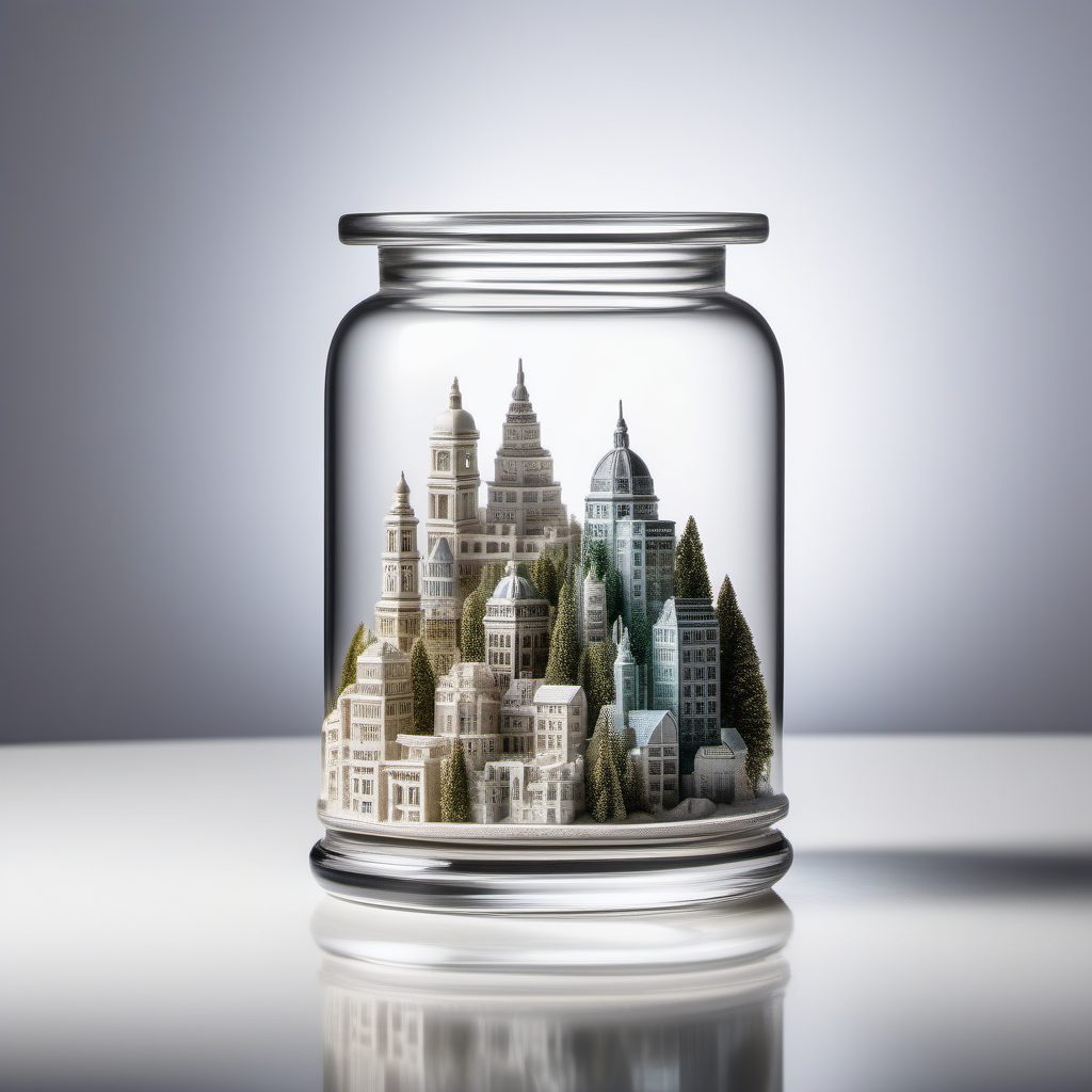 微缩景观瓶中城市：概念产品图的布光与细节技巧