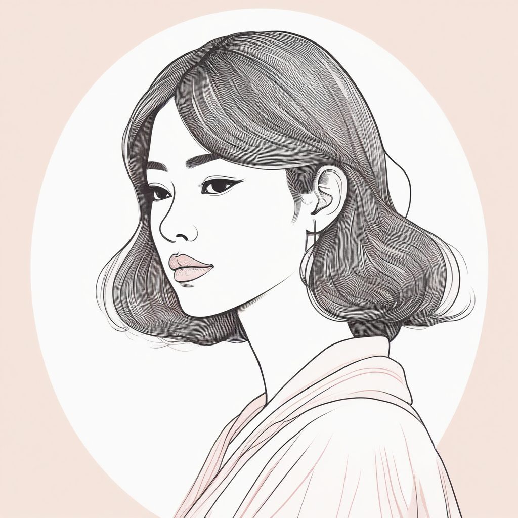 📚文静系少女头像天花板！极简线稿×奶油色背景，妥妥的文艺治愈风