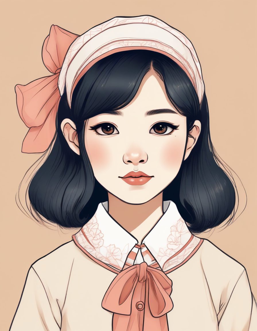 温暖色调的日系学院风线稿：AI彩铅手绘肖像生成教程