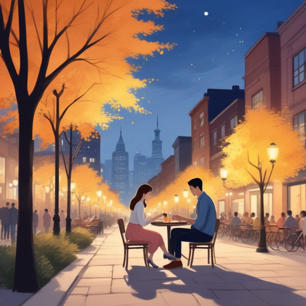 💑温暖约会穿搭！韩系情侣手绘插画，高甜治愈系壁纸分享