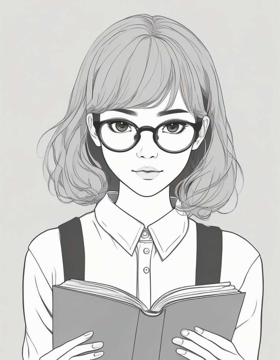 📚文青必备!高智感眼镜娘头像,日系极简风一键生成