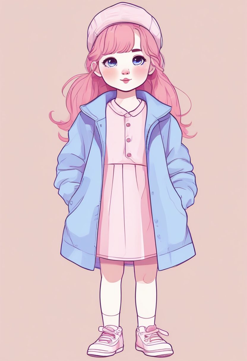 温柔配色指南：SD一键生成粉薰衣草+婴儿蓝的甜系少女