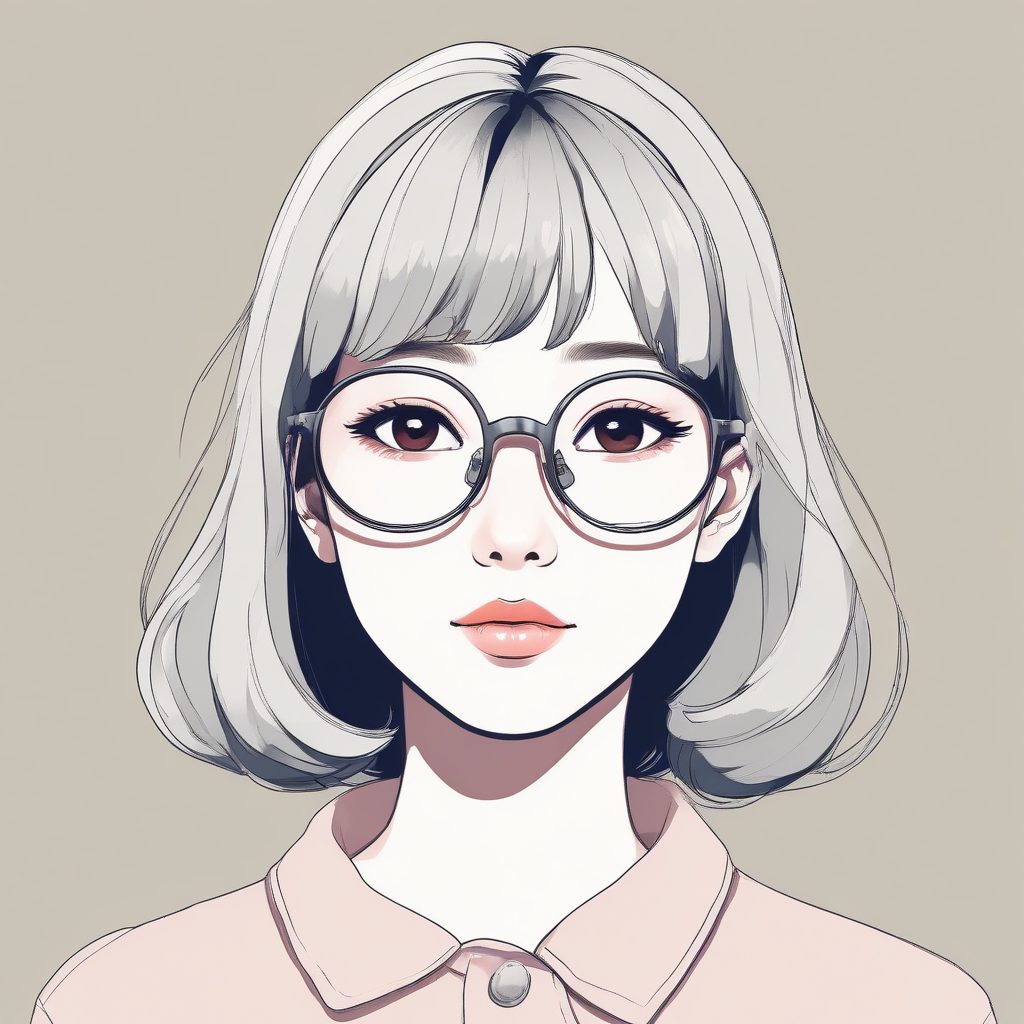 👓温柔眼镜娘！知性日系少女肖像，低饱和文艺风头像！