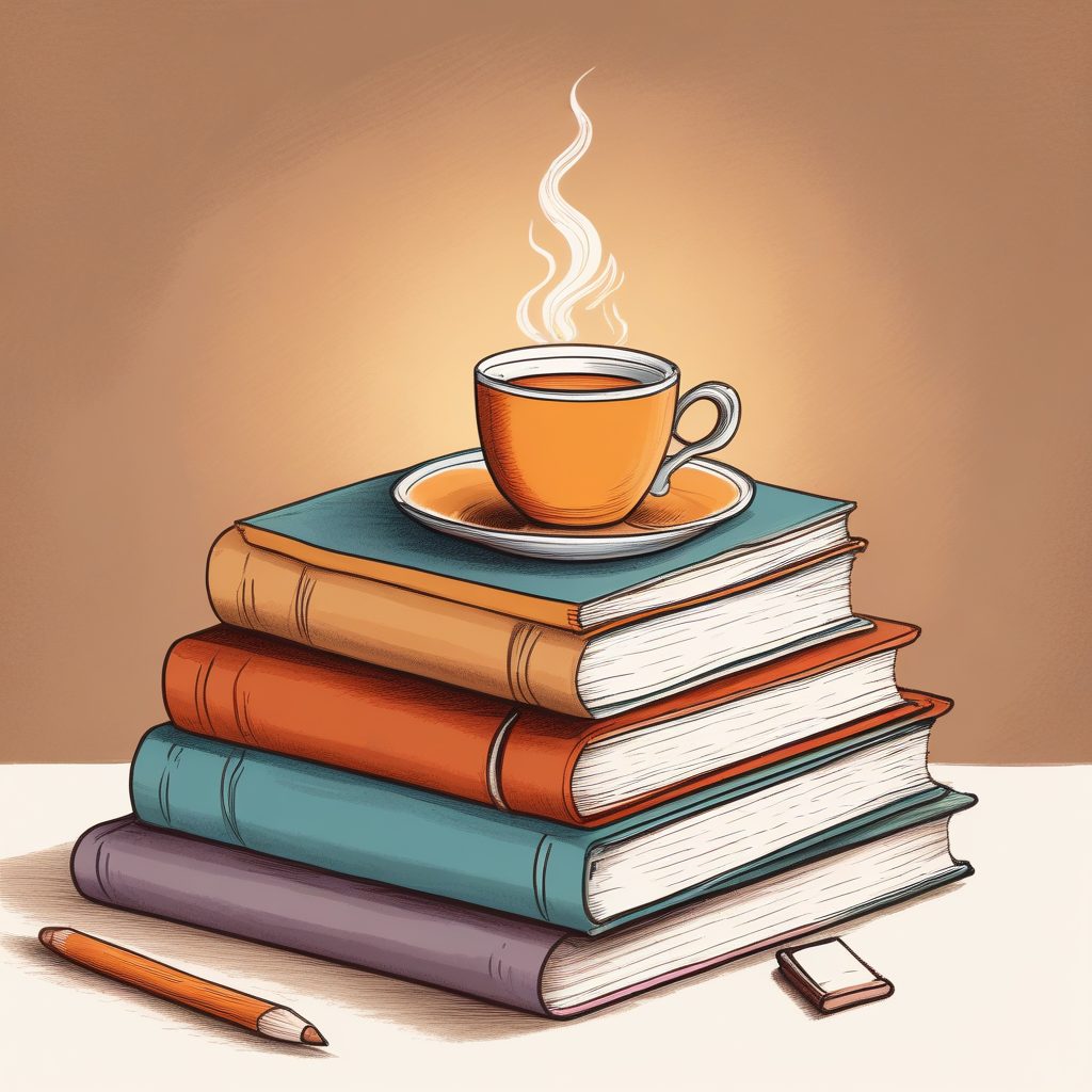 文艺少女必备！极简书本手绘插画，治愈系配色，提升阅读氛围