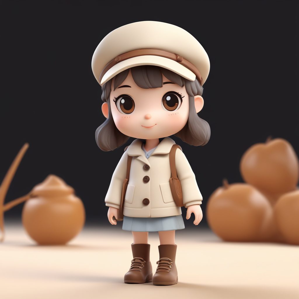 🧣文艺少女穿搭｜报童帽Q版女孩，手持书籍，安静甜美！