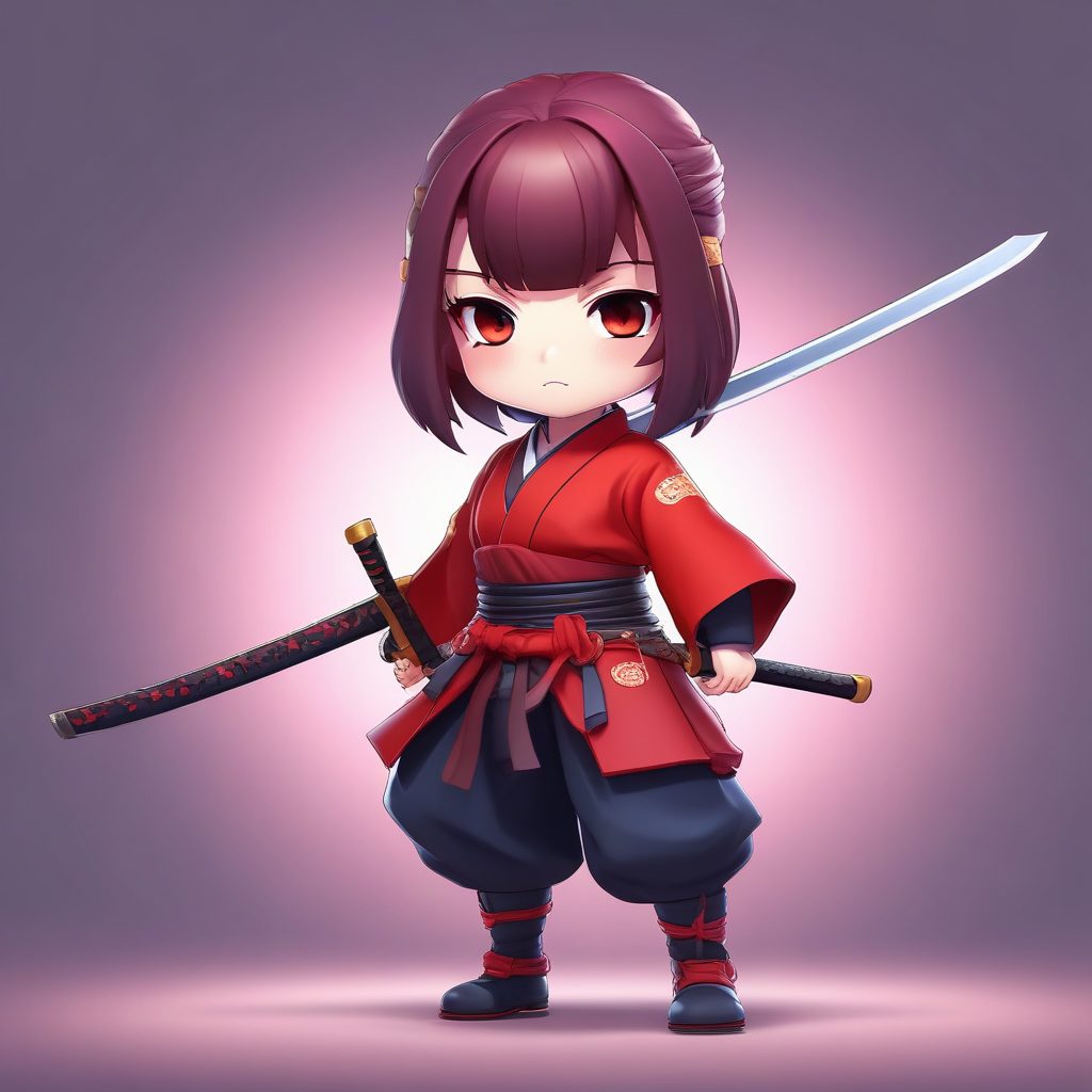 🥋武士精神！Q版日系剑客插画，酷萌动态姿势，收藏级壁纸！