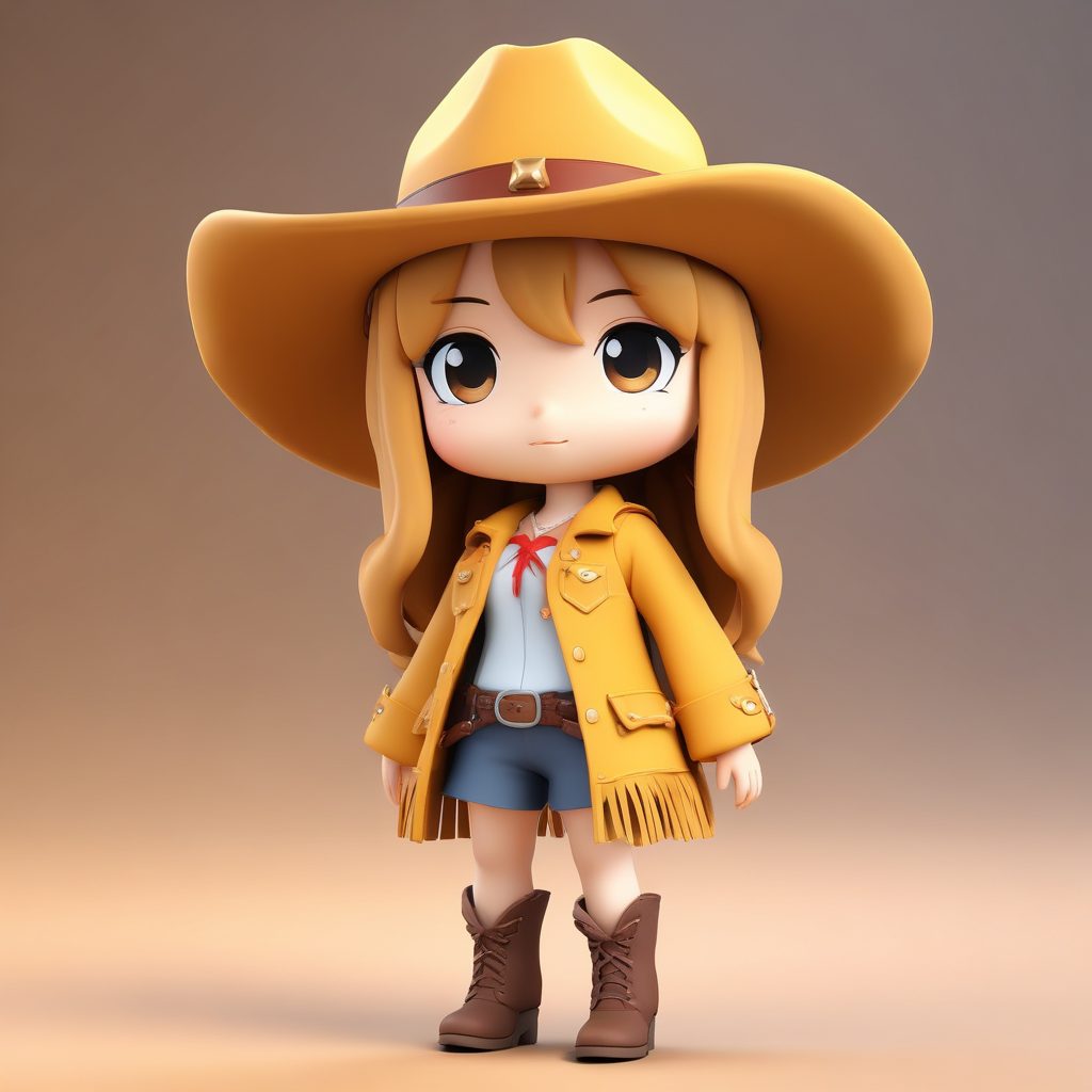 🌵西部牛仔风Q版！流苏麂皮穿搭提示词，复古美式盲盒造型