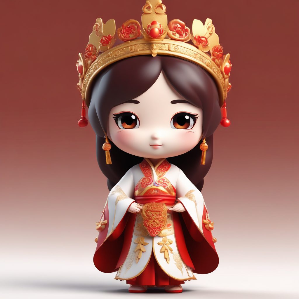 ❤️喜庆爆款！新中式婚嫁Q版女孩，凤冠霞帔3D盲盒，情侣头像首选