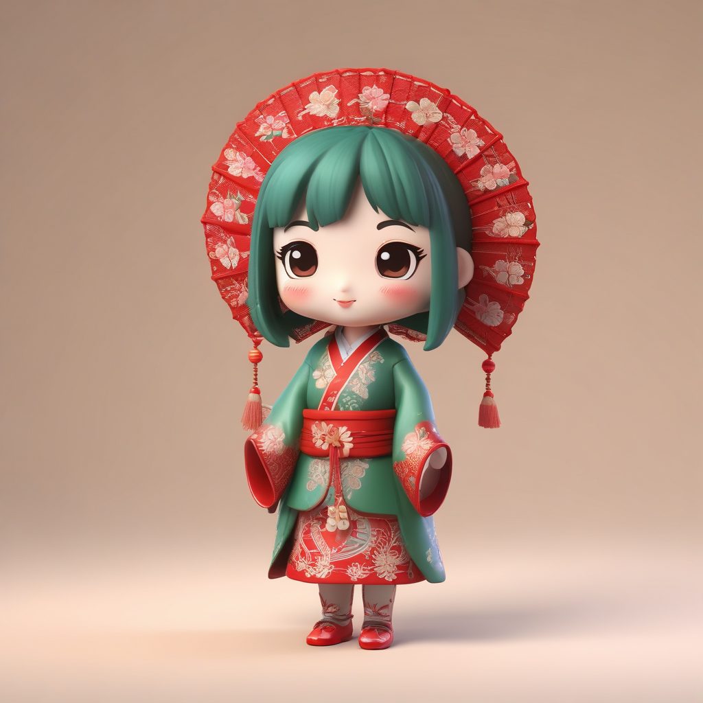 喜鹊登枝🐦！刺绣团扇Q版女孩，传统工艺与潮流3D盲盒完美结合