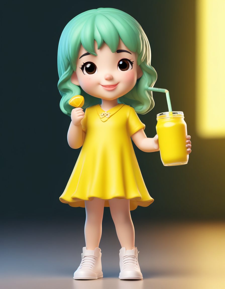 夏日必备!Q版柠檬水女孩的元气微笑🍋