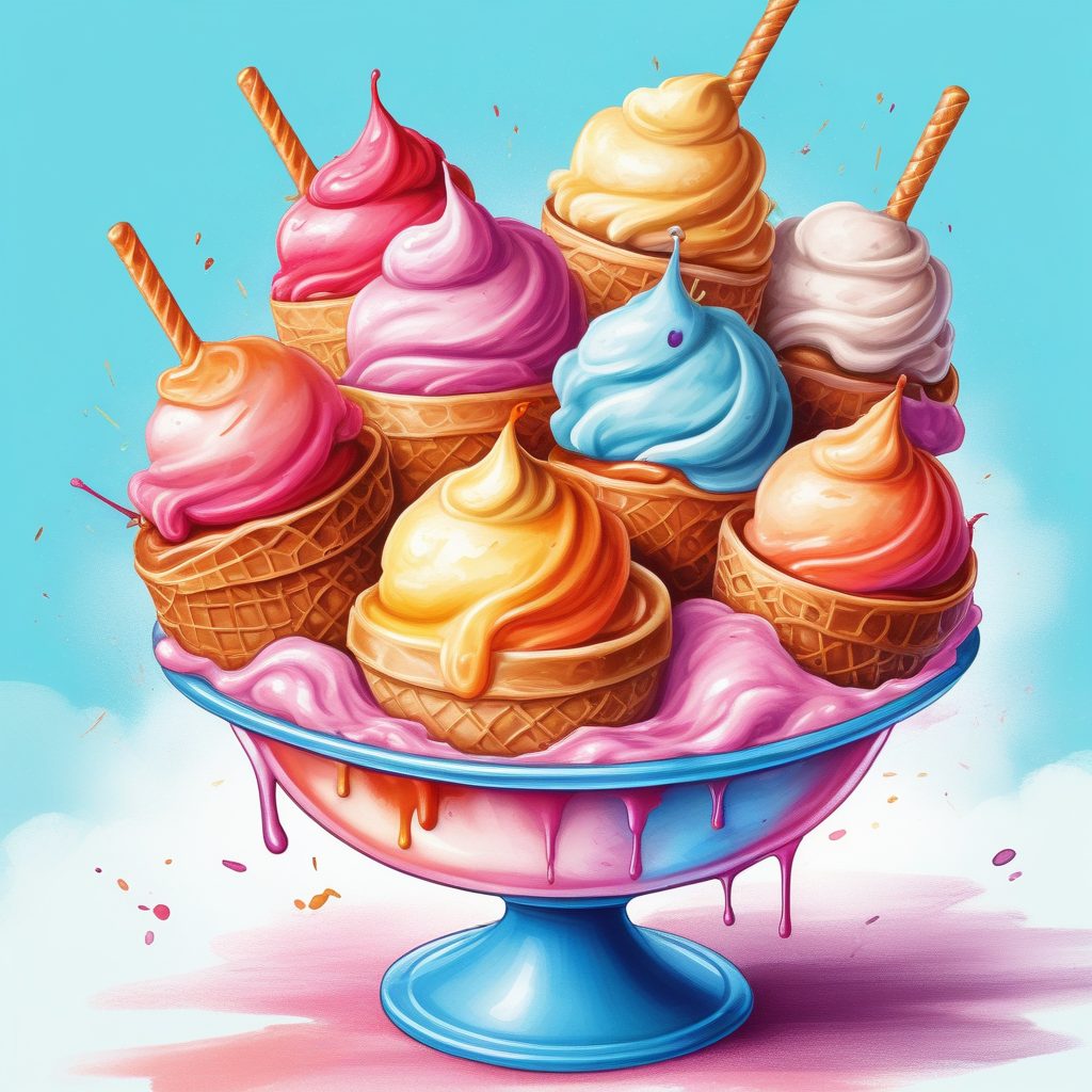 🍦夏日冰淇淋!马卡龙色手绘美食,美食博主快收藏!