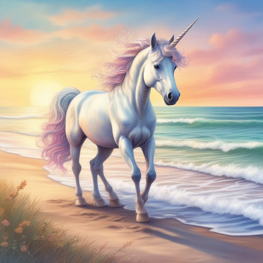 🌊夏日的海边幻想！梦幻马卡龙色插画，温柔得想哭！