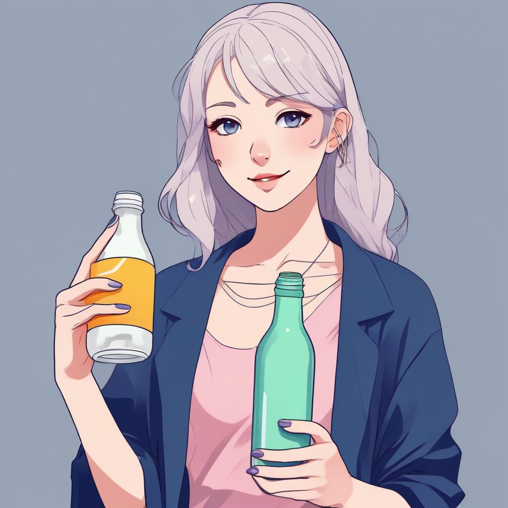 夏日清凉感：手持汽水瓶的二次元少女头像AI生成技巧