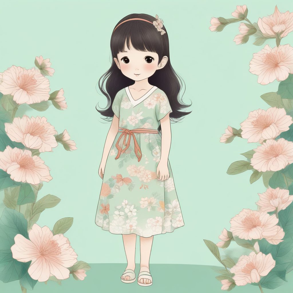 夏日清爽穿搭！日系少女手绘，清新马卡龙配色插画公式