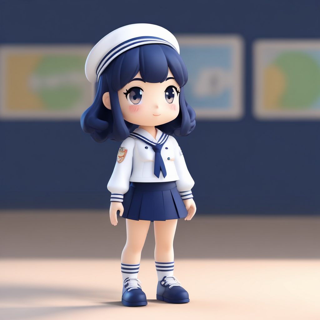 🌊夏日限定！清新水手服Q版少女，纯白极简背景超上镜！