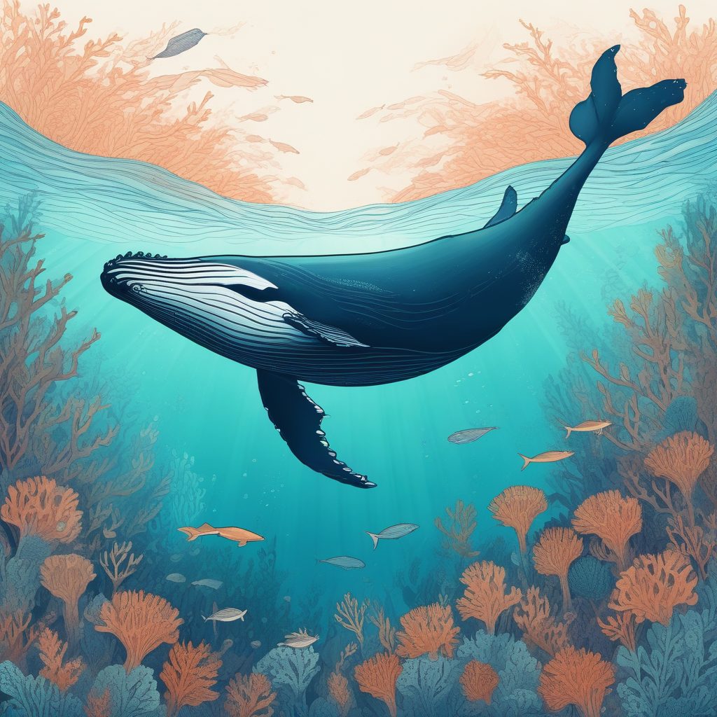 🌊夏日治愈系！彩色铅笔下的深海鲸鱼，柔和光影太绝了！