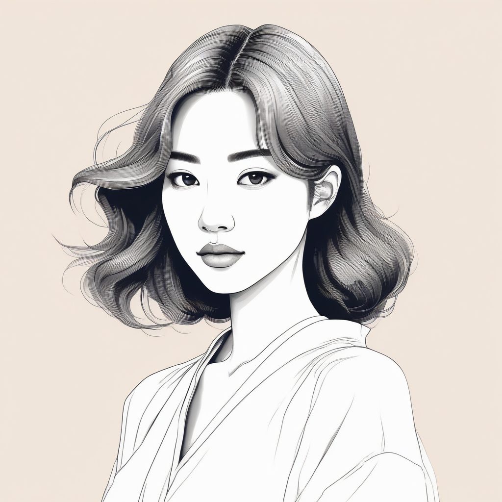 🕊️仙气飘飘！极简线条下的白色连衣裙少女肖像，高级治愈风