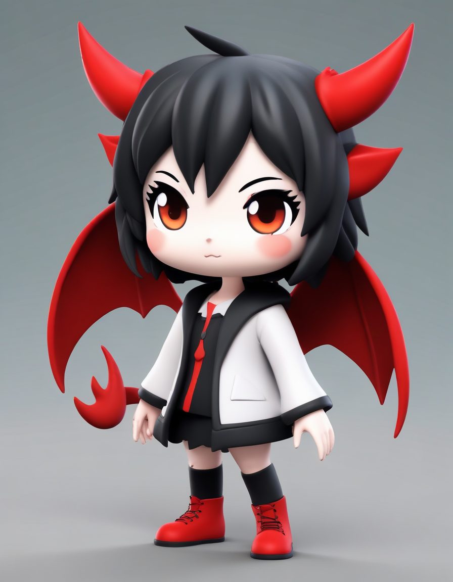 😈小恶魔Chibi | 暗黑甜酷风Pop Mart粘土全身像，个性头像