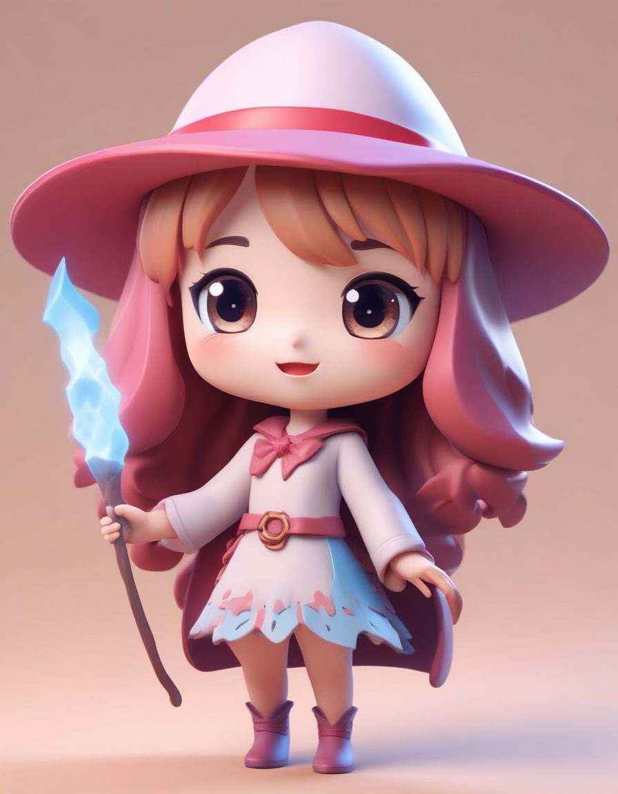 小红书爆款:Q版魔法少女施法,3D黏土盲盒风,超高出图率咒语!