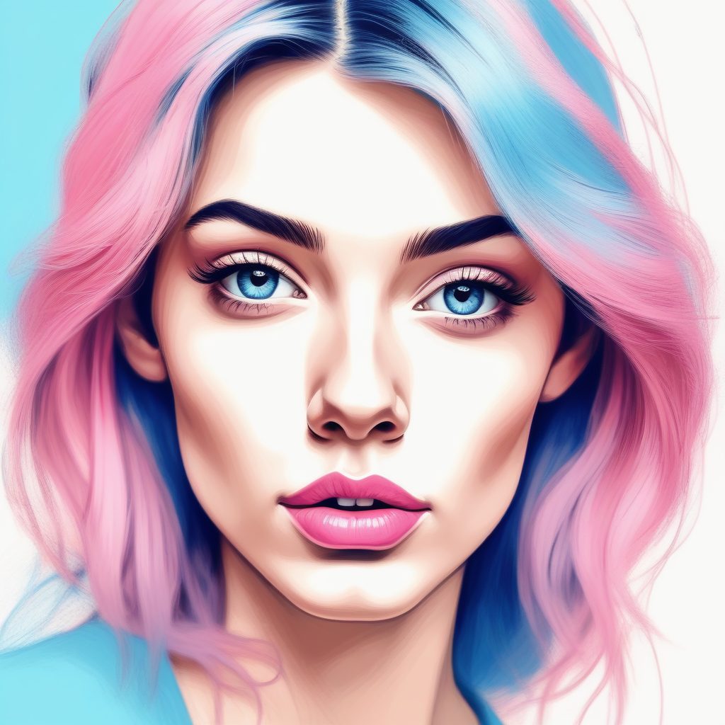 小红书爆款 | 手绘彩色铅笔风时尚少女插画，纸张颗粒感细节拉满！