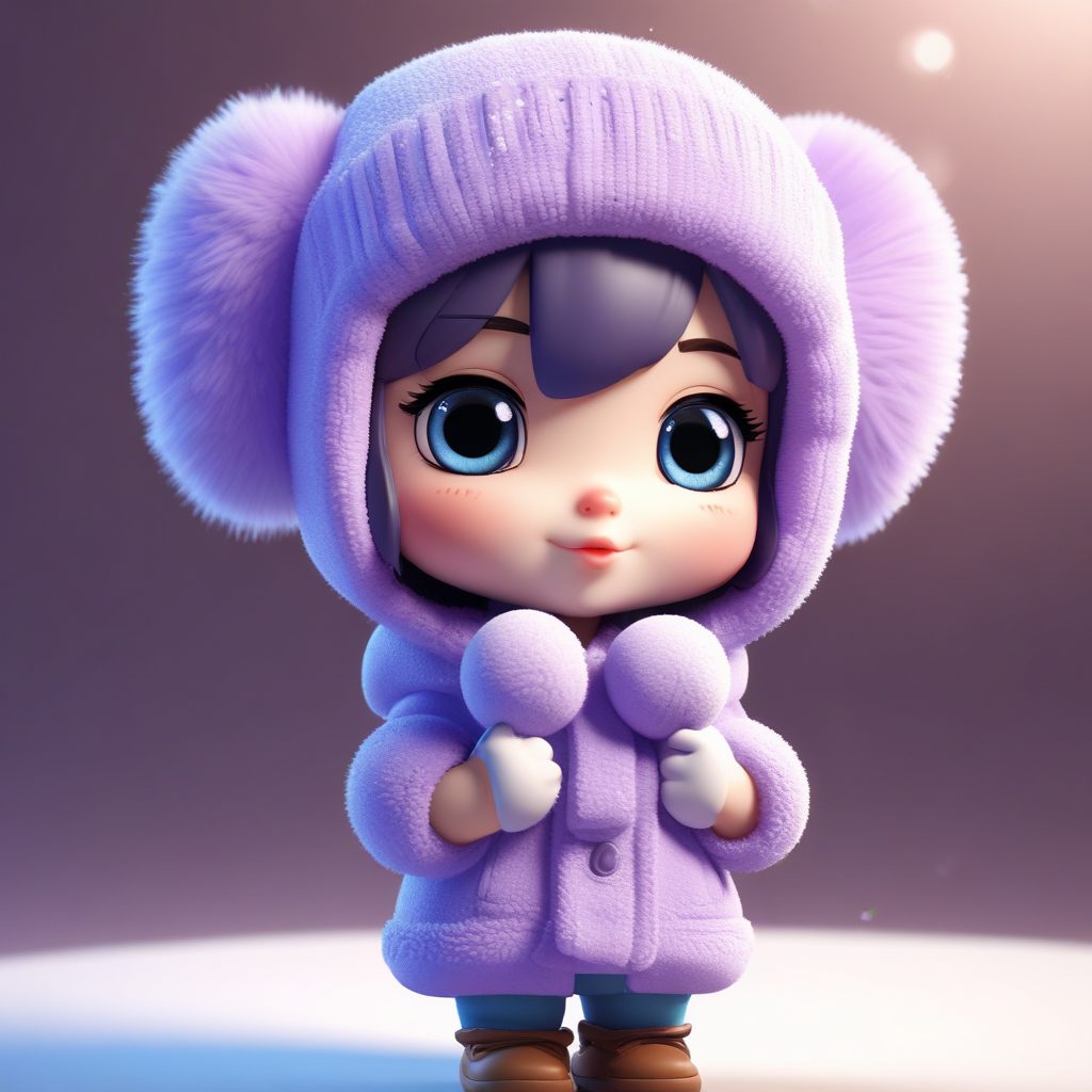 小红书爆款预定：超A傲娇Q版冬日少女，粘土盲盒风，8K高清提示词公开