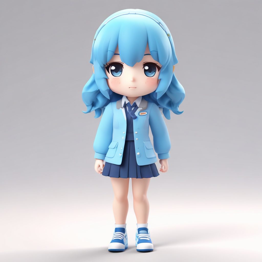 🌸校园初恋感！JK制服Q版美少女，日系盲盒全身图，清新唯美光影