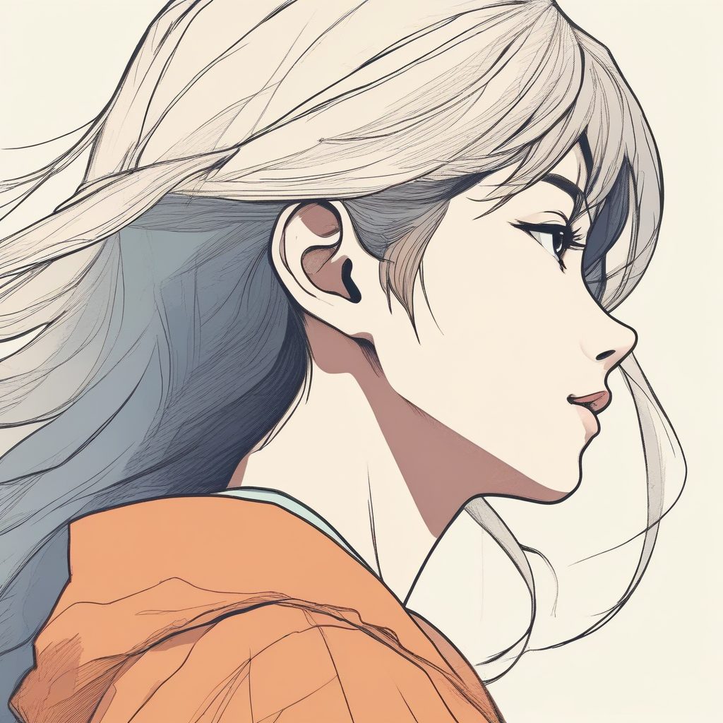 新海诚光影感！极简风手绘少女头像，绝美朦胧光线，做壁纸太高级