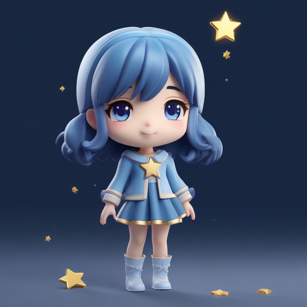 🌌星空梦幻Q版壁纸！手持闪耀星星🌟Octane光线追踪提示词