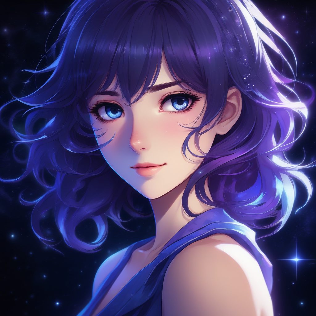 ✨星空少女系头像!高饱和梦幻动漫风,绝美宇宙光影,亲测出图率超高!