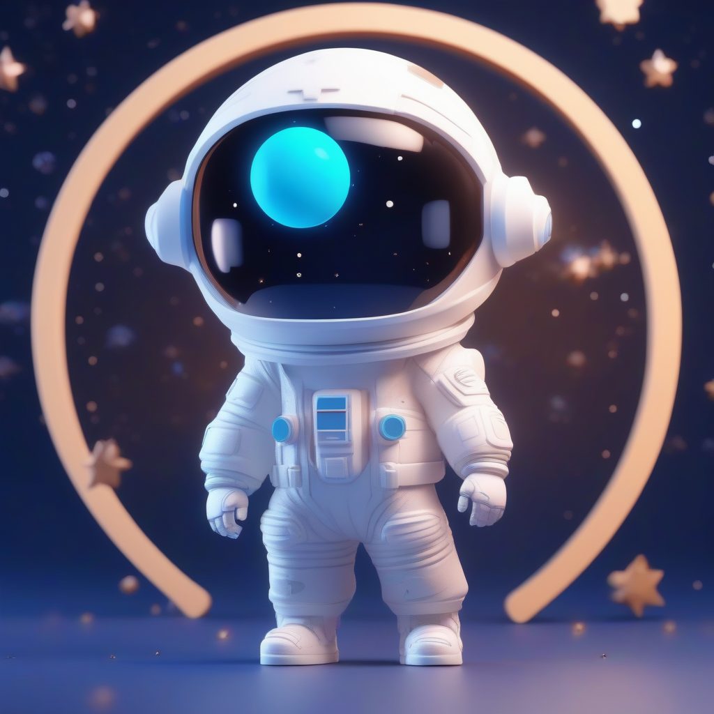 星空治愈：C4D光线追踪Q版宇航员，Pop Mart风全身盲盒手办创作