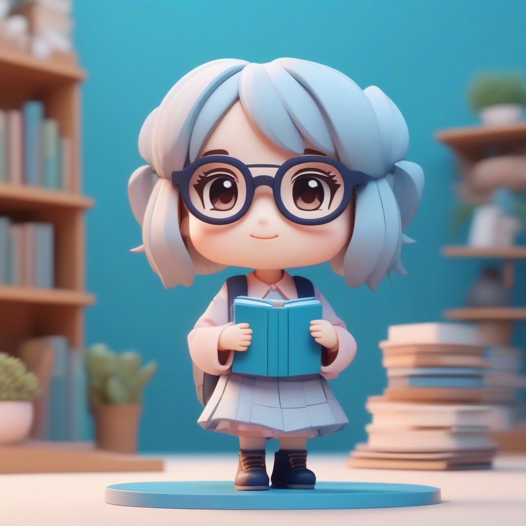 学霸风Q版闺蜜头像：3D粘土C4D渲染教程，极简纯色背景