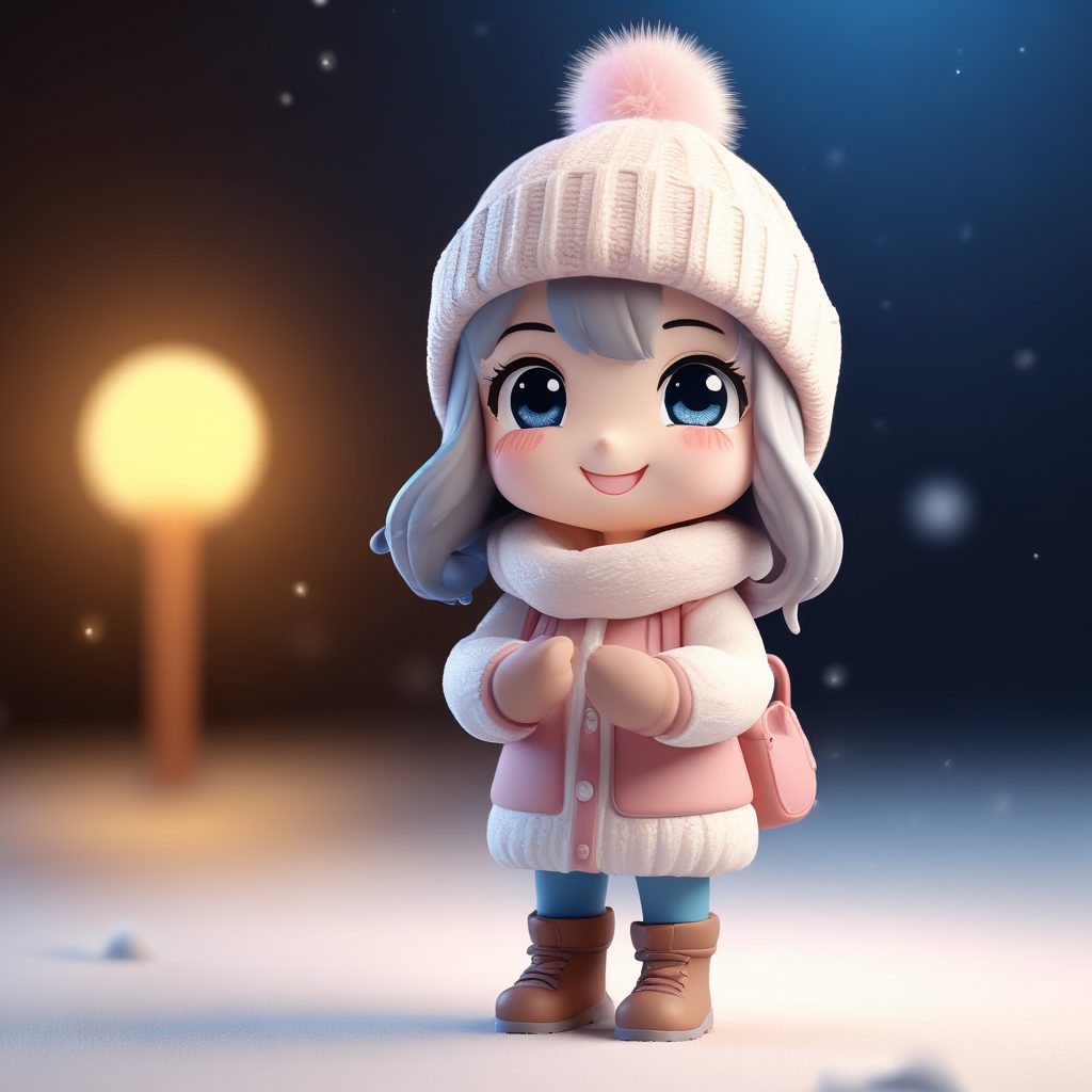 ✨雪地精灵动态捕捉｜Q版女孩扔雪球，动态表情太生动！