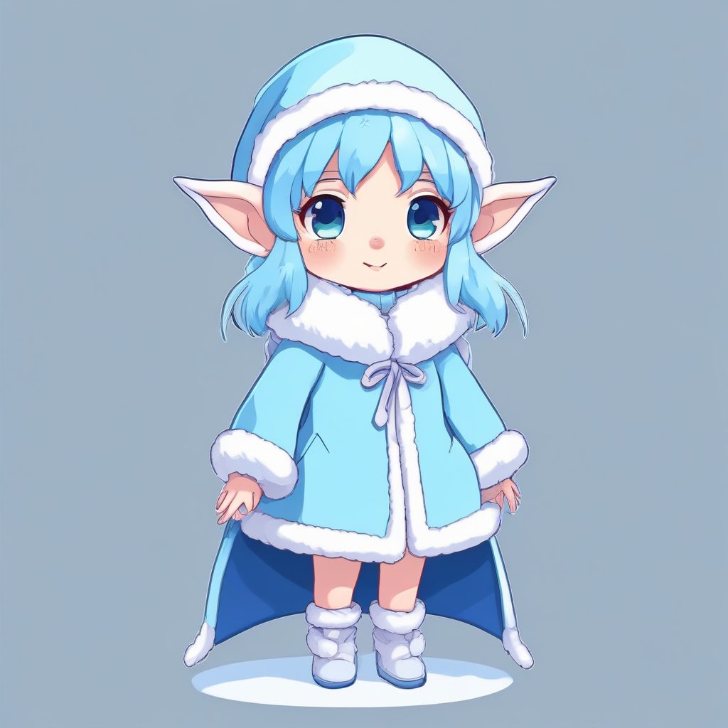 ❄️雪花精灵！冬日主题Q版全身像，氛围感头像生成！