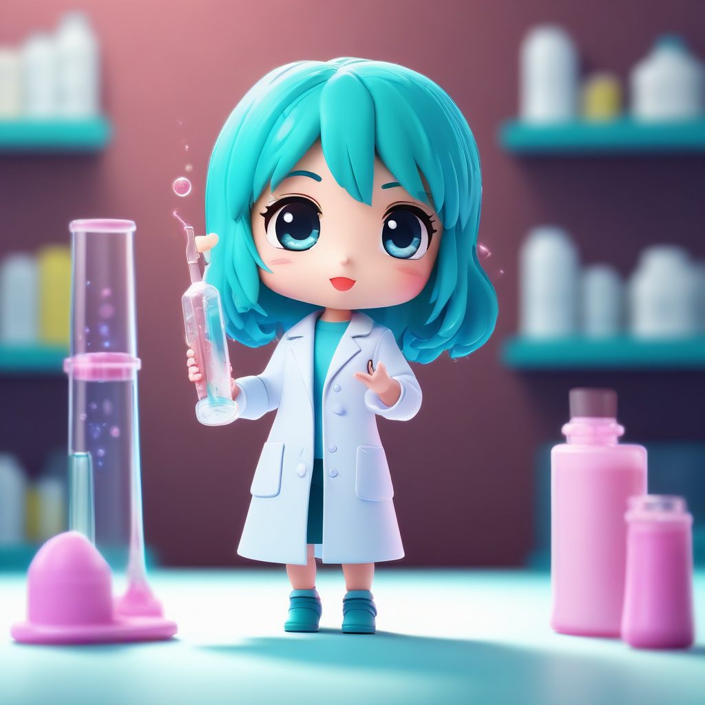 📚学术研究员Q版！高智商一个可爱时尚Q版动漫人物，表情动作丰富，严肃中带萌的AI头像公式