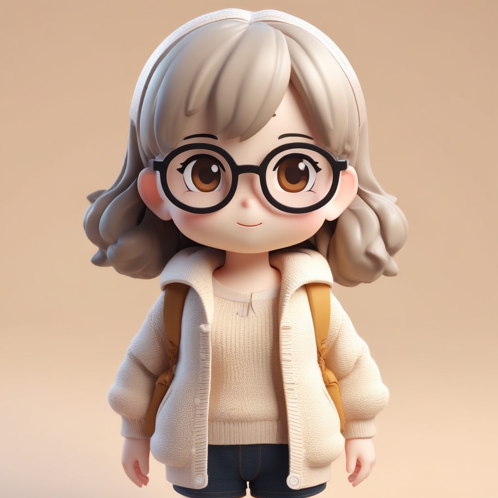 💡学院派穿搭！Light Academia风Q版女孩，毛衣背心氛围感拉满