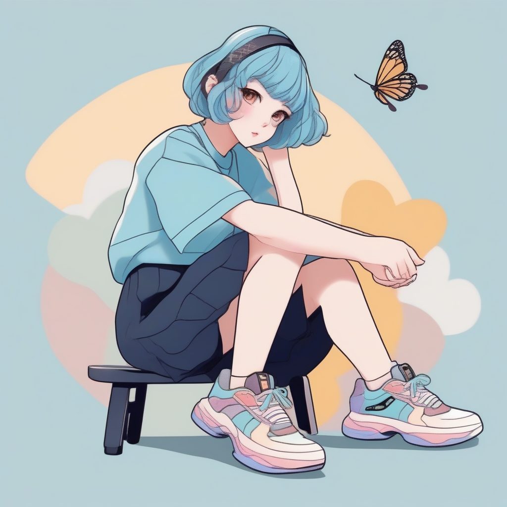 Y2K复古潮流:马卡龙色调Q版女孩全身插画提示词及高清生成技巧