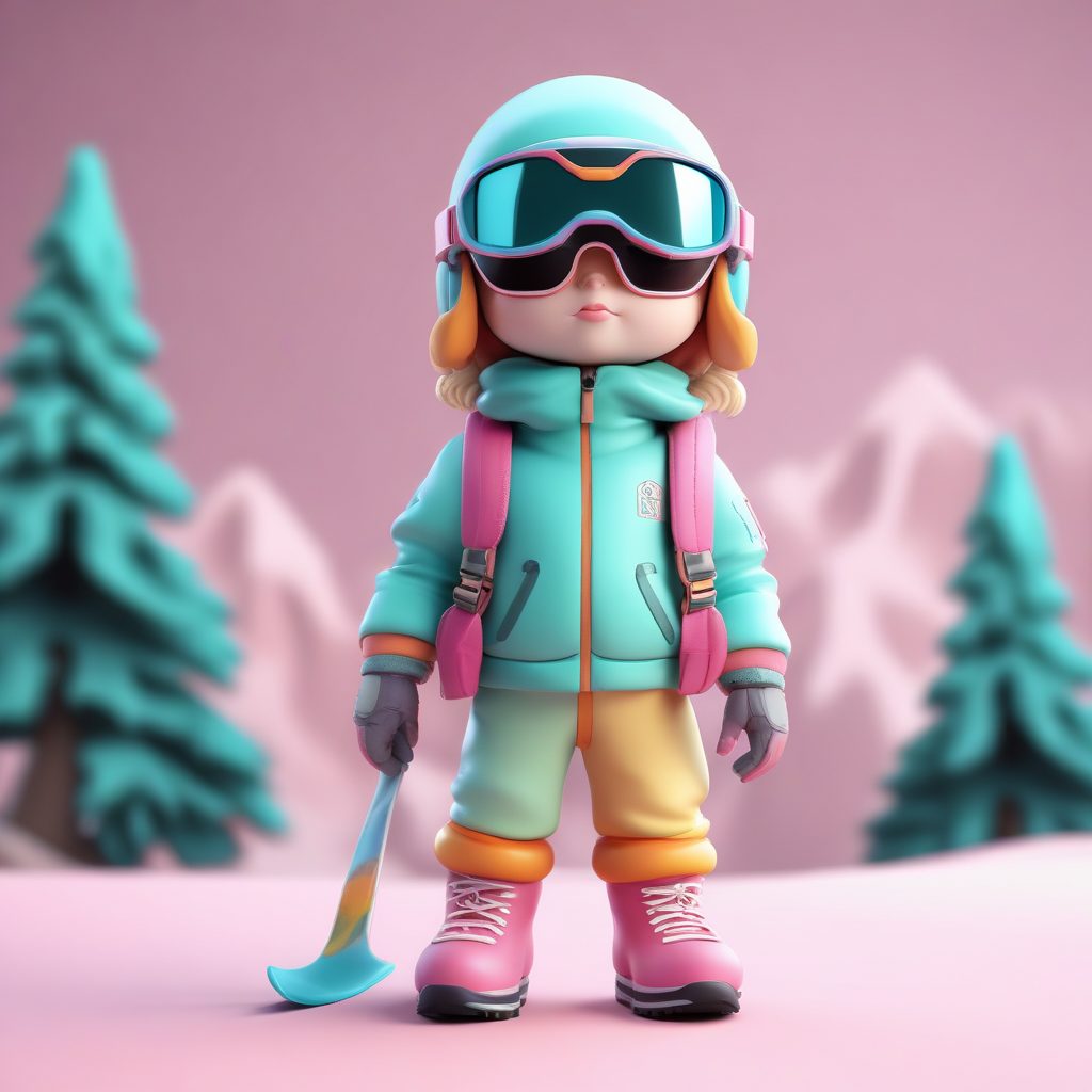 🎿Y2K滑雪辣妹风!超酷Q版人物3D盲盒手办,一键出图教程