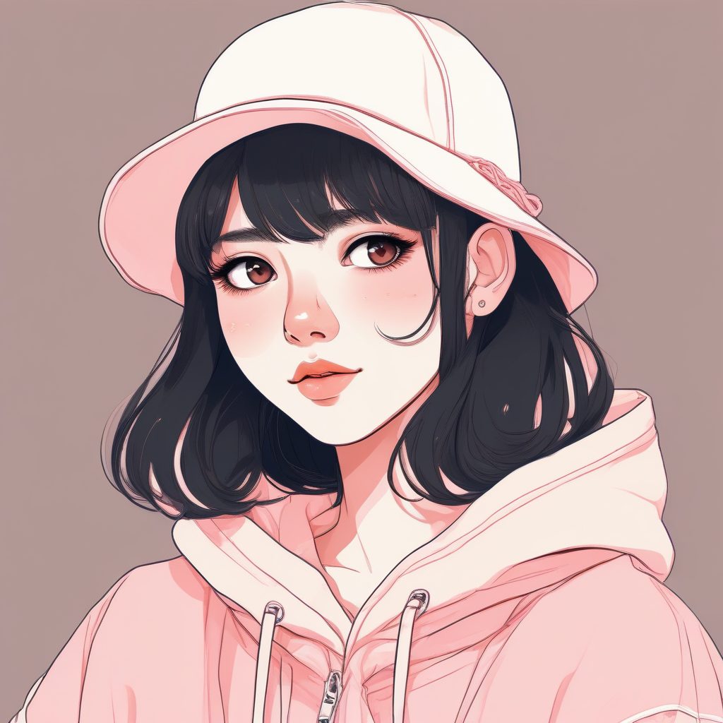 🎀Y2K极简动漫头像生成！甜美粉色系少女，低饱和度赛璐珞上色，超绝！