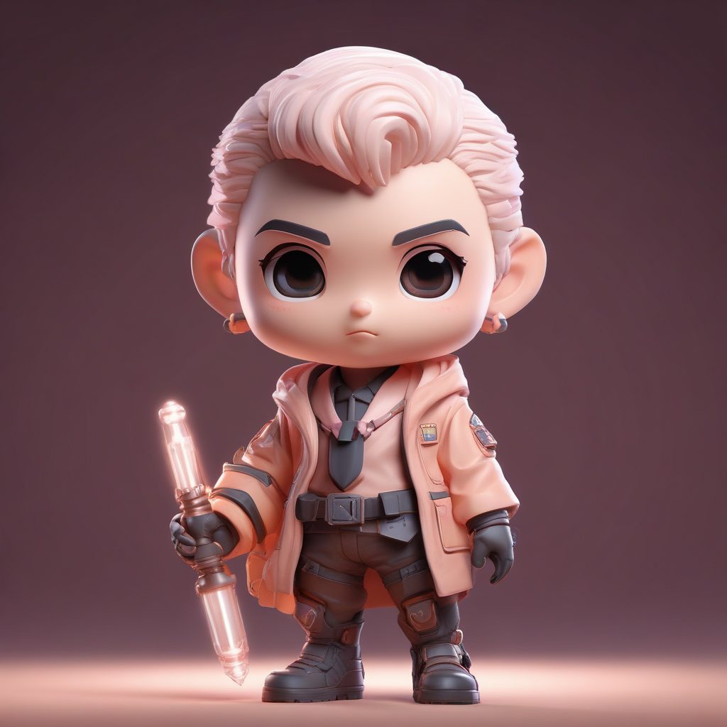 🎀颜值爆表！Q版赛博书生侠✨粉彩粘土风，拿来做情侣头像太合适！