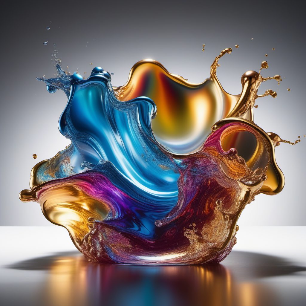 液体金属艺术:动态流体造型4K高清CGI渲染教程