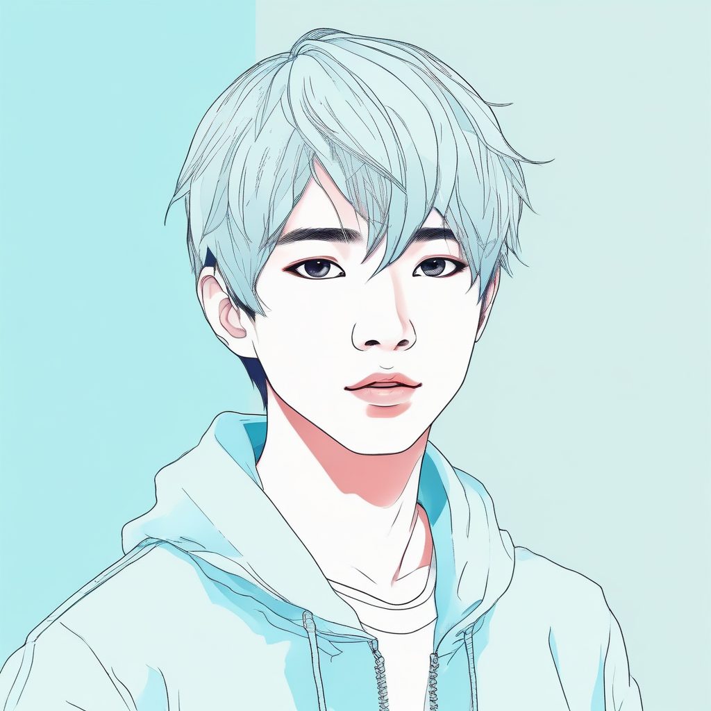 一键生成漫画男主！干净线条日系男生肖像，超适合做情侣头像的温柔提示词