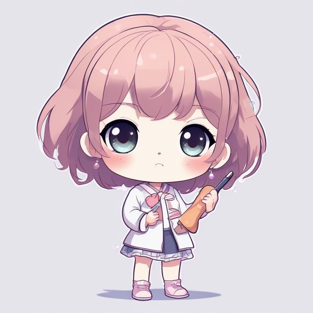 🎨艺术家Q版！手持画笔和调色板，创意十足的AI头像！