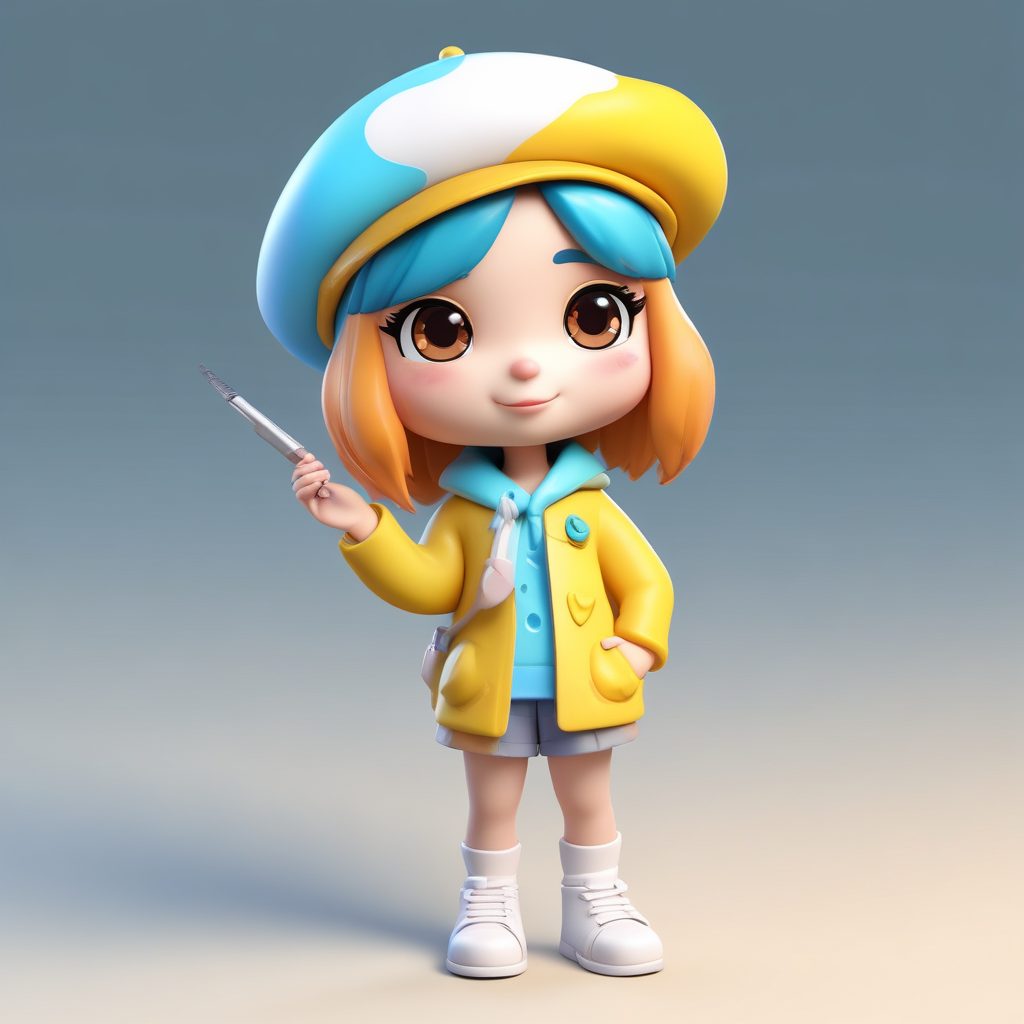 🎨艺术生专属头像！画家Q版女孩，高光黏土质感超绝！